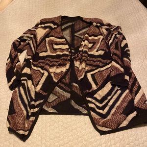 Cozy Lucky Brand Printed Cardigan Small